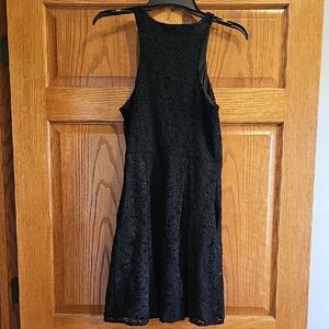 Express Black Lace Backless Dress